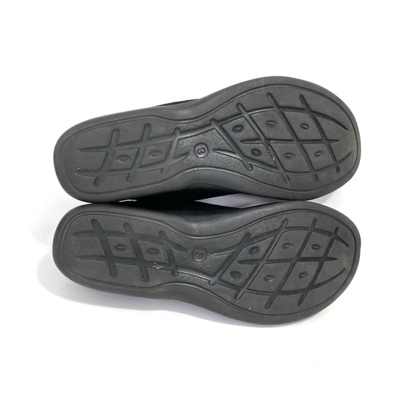 Bzees Wedge Peep Toe Slingback 11 M Women’s Black Comfort Shoes Textile Slip On - Picture 7 of 7